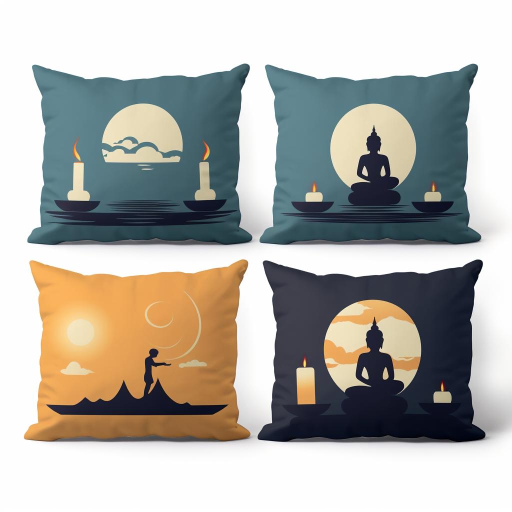 Various sizes of meditation pillows