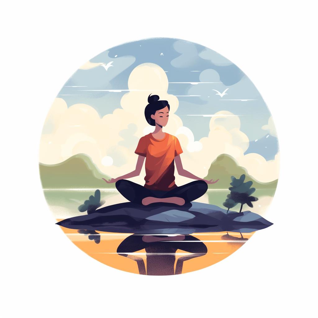 An individual practicing mindfulness meditation