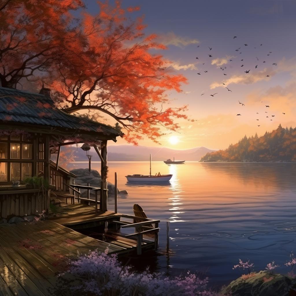 Tranquil morning scene depicting the serenity achieved through morning meditation